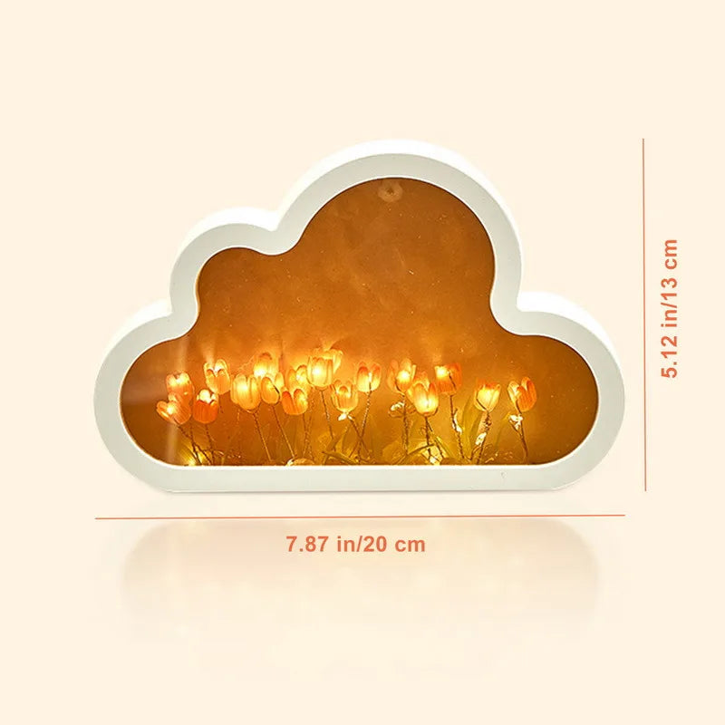 Veilleuse Nuage Tulipe - Miroir Créatif DIY