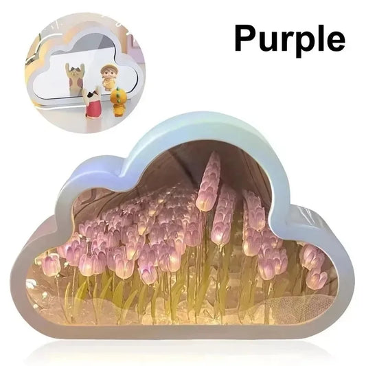 Veilleuse Nuage Tulipe - Miroir Créatif DIY