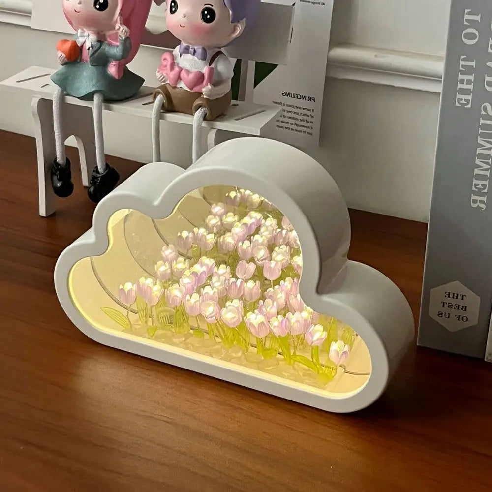 Veilleuse Nuage Tulipe - Miroir Créatif DIY