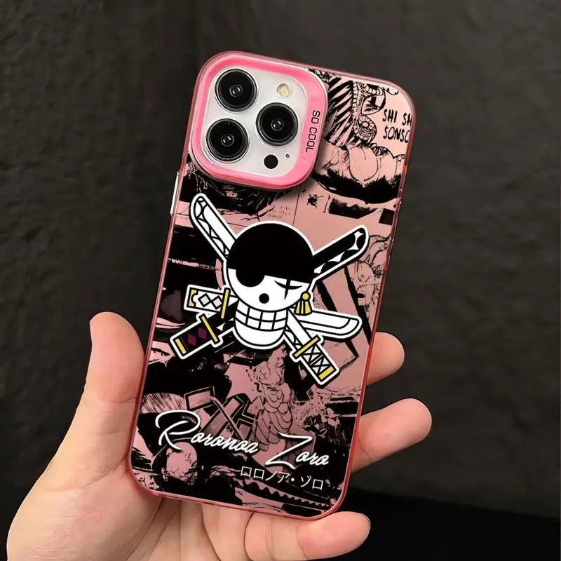 Coque de téléphone avec logo One Piece Luffy pour Apple iPhone 14,15, 16