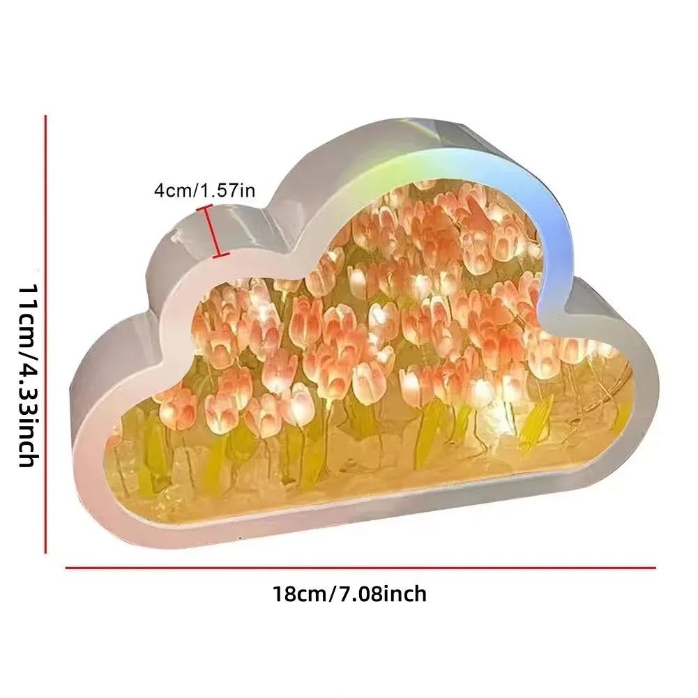 Veilleuse Nuage Tulipe - Miroir Créatif DIY