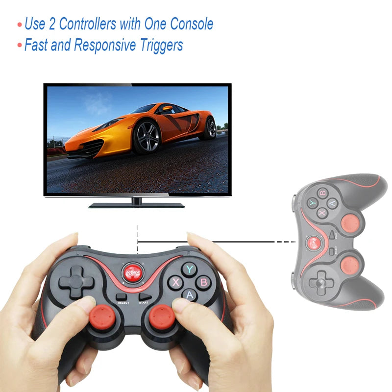 X3/T3 Wireless Gamepad Wireless Joystick Game Controller bluetooth BT3.0 Joystick For IOS Andriod Phone PC Tablet TV Box Holder