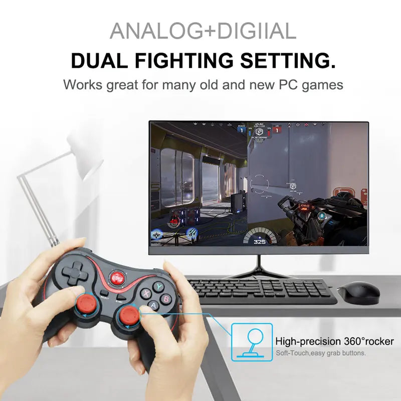 X3/T3 Wireless Gamepad Wireless Joystick Game Controller bluetooth BT3.0 Joystick For IOS Andriod Phone PC Tablet TV Box Holder