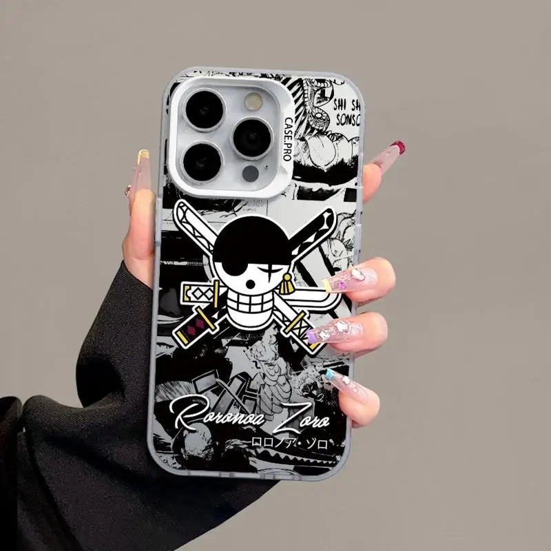 Coque de téléphone avec logo One Piece Luffy pour Apple iPhone 14,15, 16
