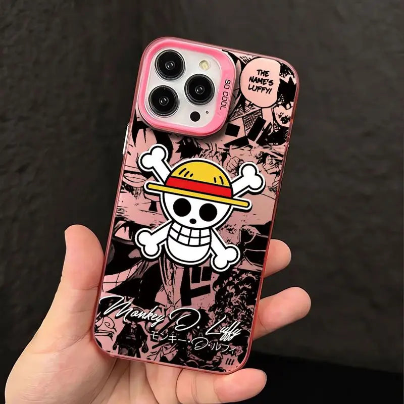 Coque de téléphone avec logo One Piece Luffy pour Apple iPhone 14,15, 16