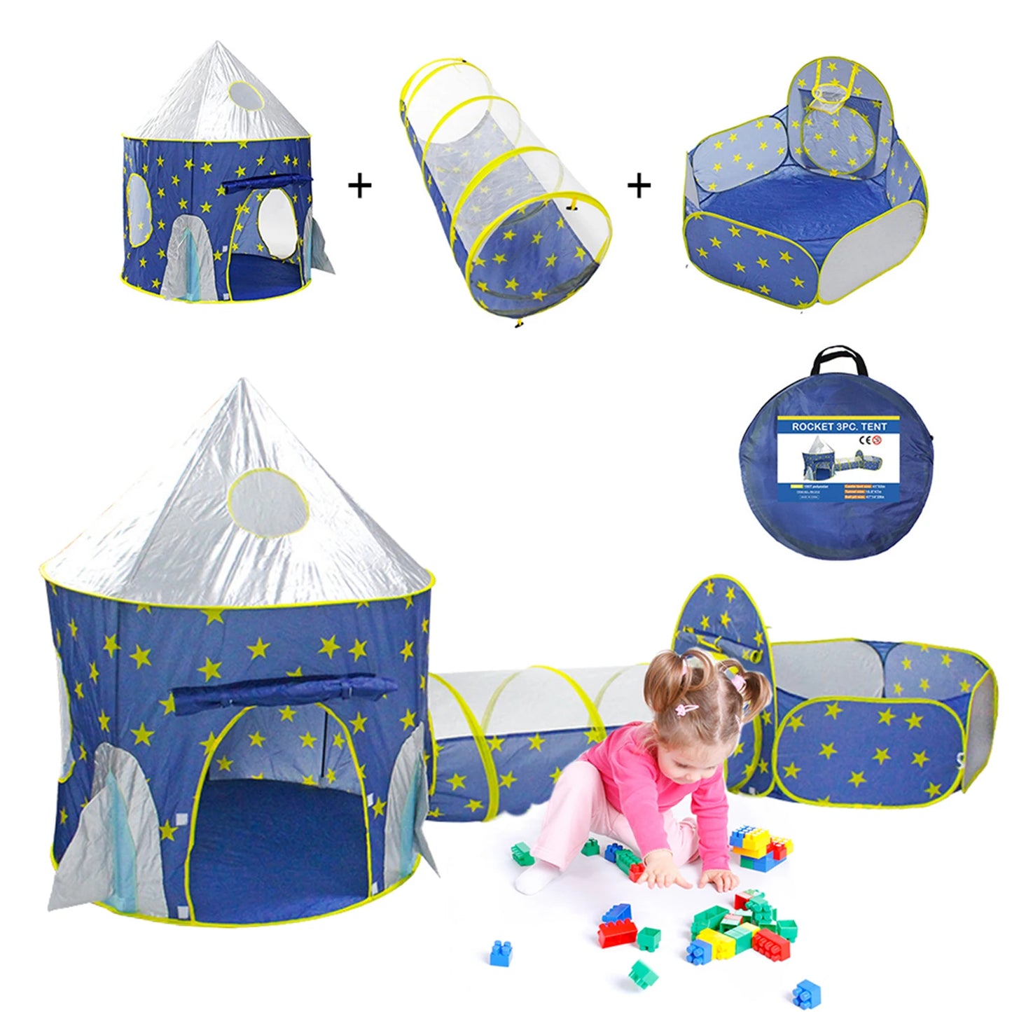 Tente de Jeu pour Enfants – Maison de Jeu pour Garçons avec Sac de Transport | Intérieur & Extérieur