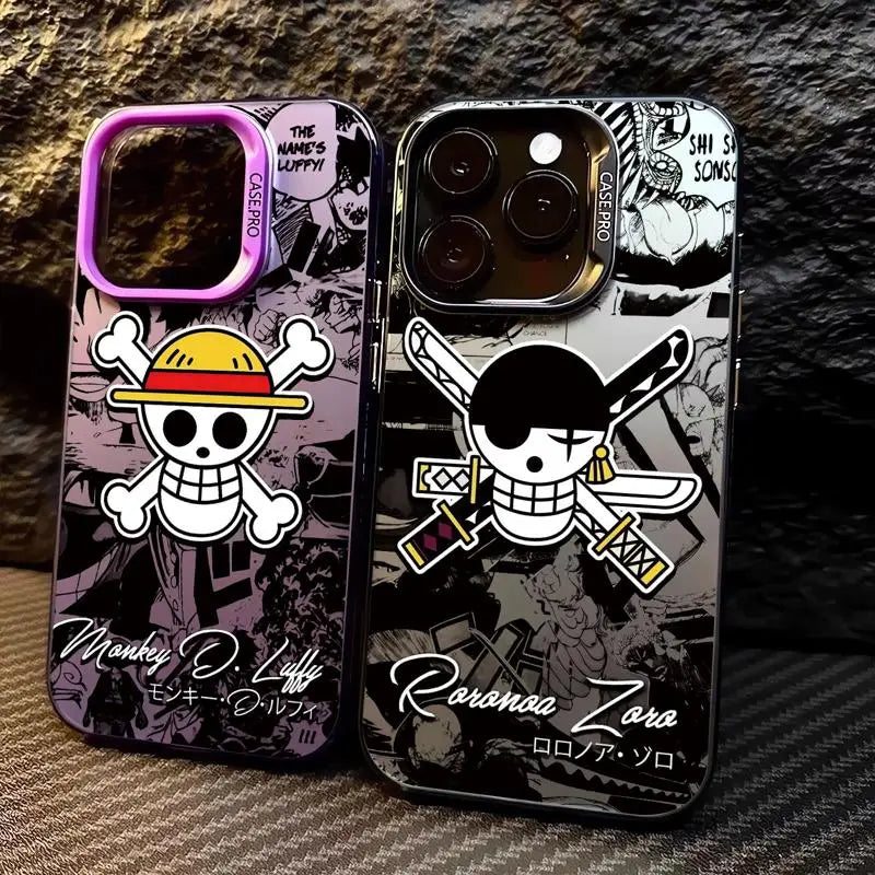 Coque de téléphone avec logo One Piece Luffy pour Apple iPhone 14,15, 16